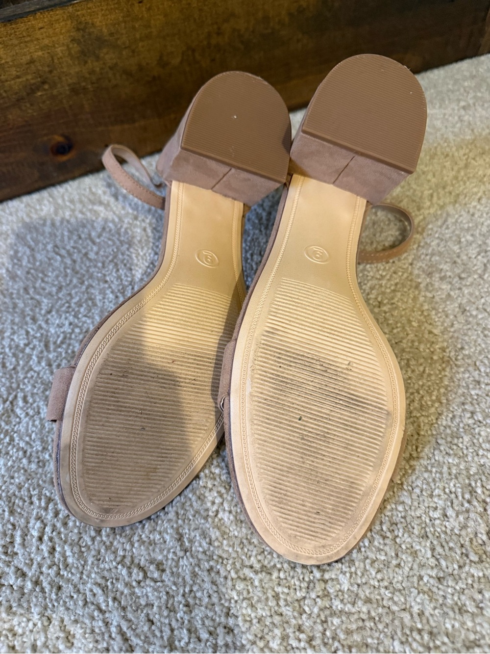 a new day nude Suede Block Heel Ankle-Strap Sandals - Picture 6 of 6